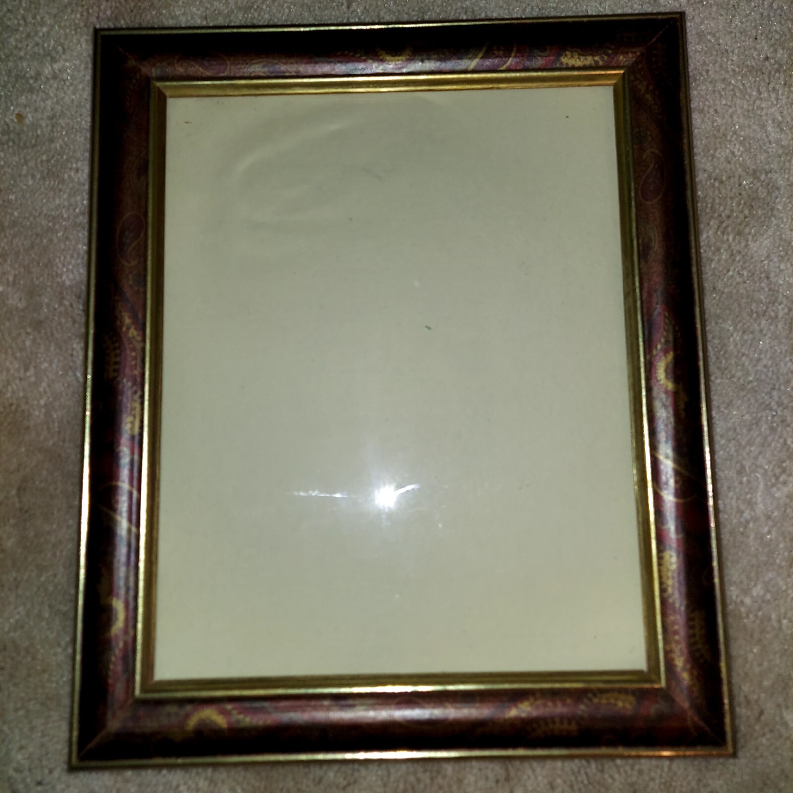 Wood Frame Paisley Br/Gold/Reds 8″x10″ Trimmed – The Renaissance Collection -USA