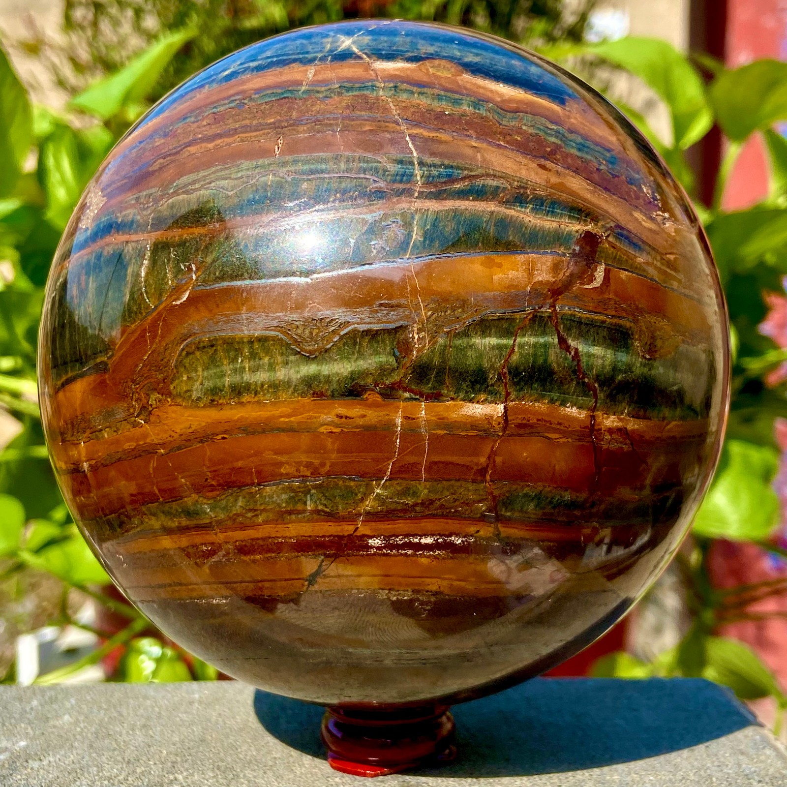 6.7LB Natural Tiger’s eye stone quartz Sphere crystal ball rock Healing