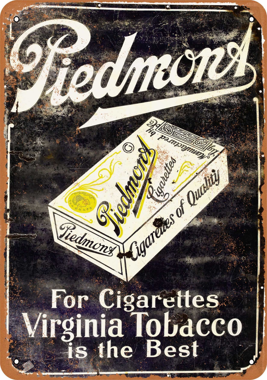 Metal Sign – Piedmont Virginia Tobacco Cigarettes – Vintage Look Reproduction