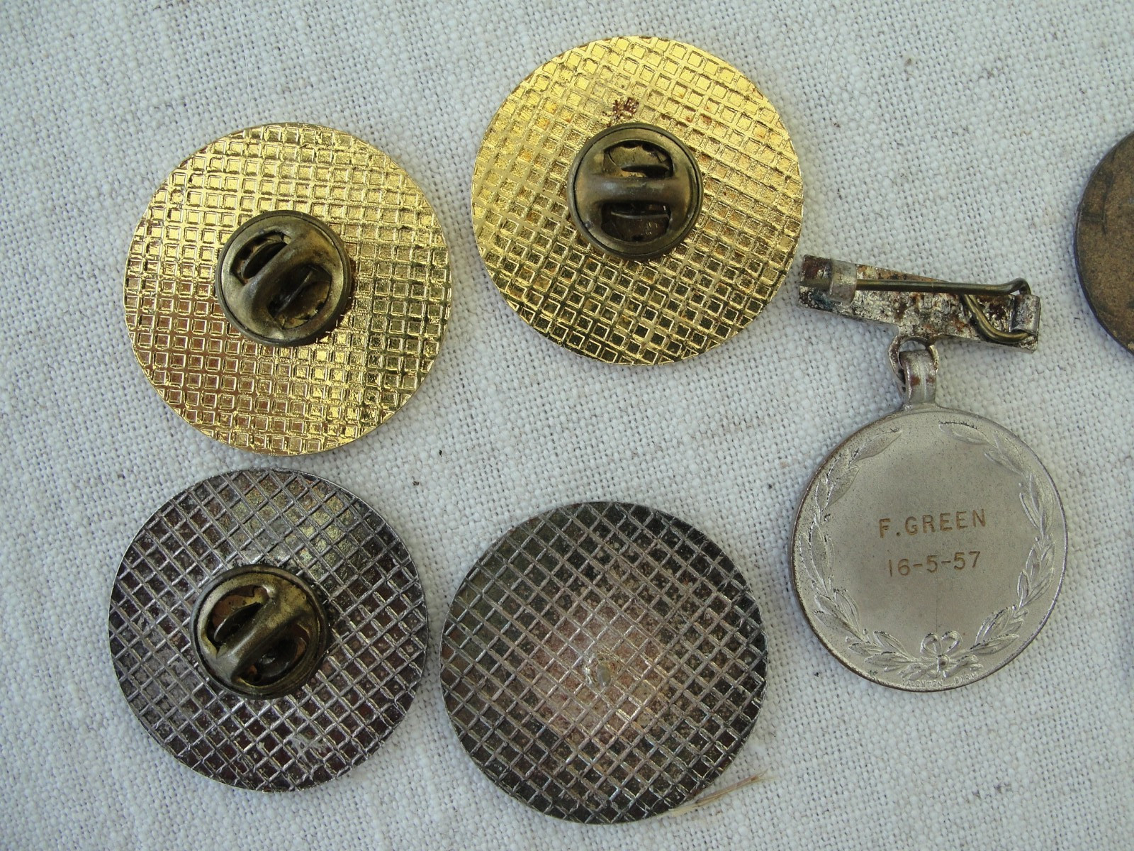 Job Lot 9x Vintage Ballroom Dancing Medals Badges ISTD 1957 Vaughton Birmingham