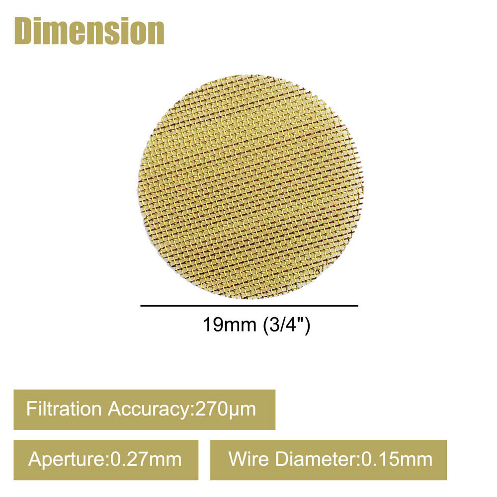 400X Brass Pipe Screens 3/4″ 19mm Heavy Duty Tobacco Smoking Metal Filter Mesh