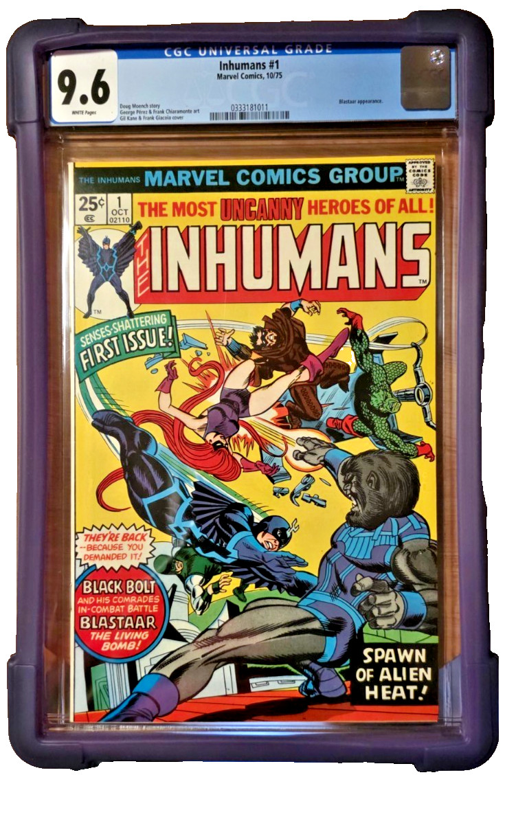 The Inhumans #1 (Marvel Comics October 1975) CGC 9.6! Beautiful! George Perez!