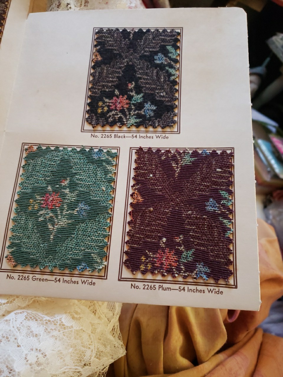 Antique Upholstery Fabrics Sample Book #2, The Pickwell Line, Chicago, Illinois
