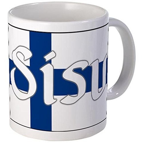 11oz mug Finnish Sisu Flag – Printed Ceramic Coffee Tea Cup Gift