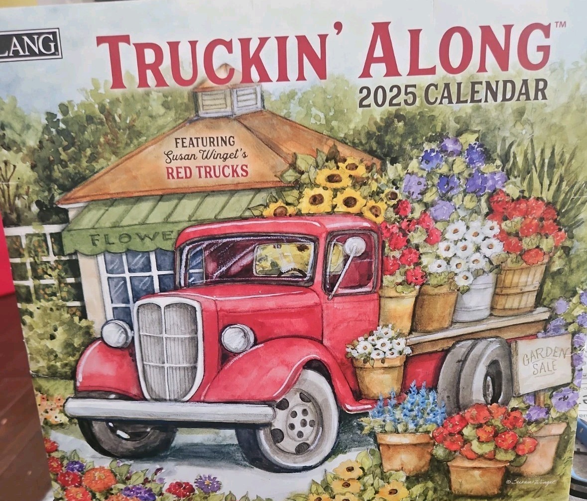 Lang Brands, Truckin Along 2025 Wall Calendar by Susan Winget