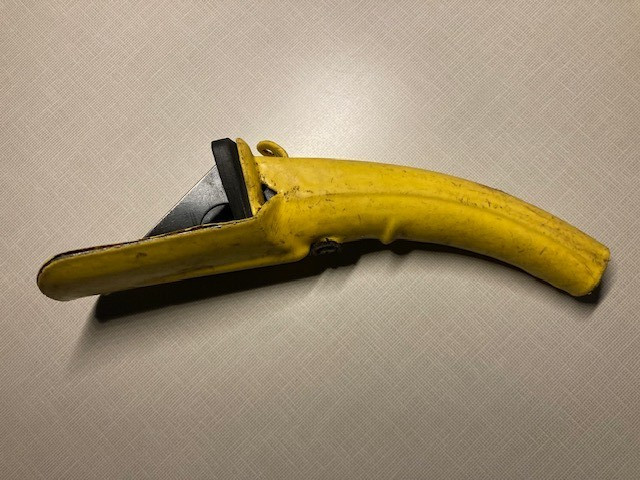Vintage Oil Can Opener Pour Spout Nozzle Puncture Metal Gas Station Yellow