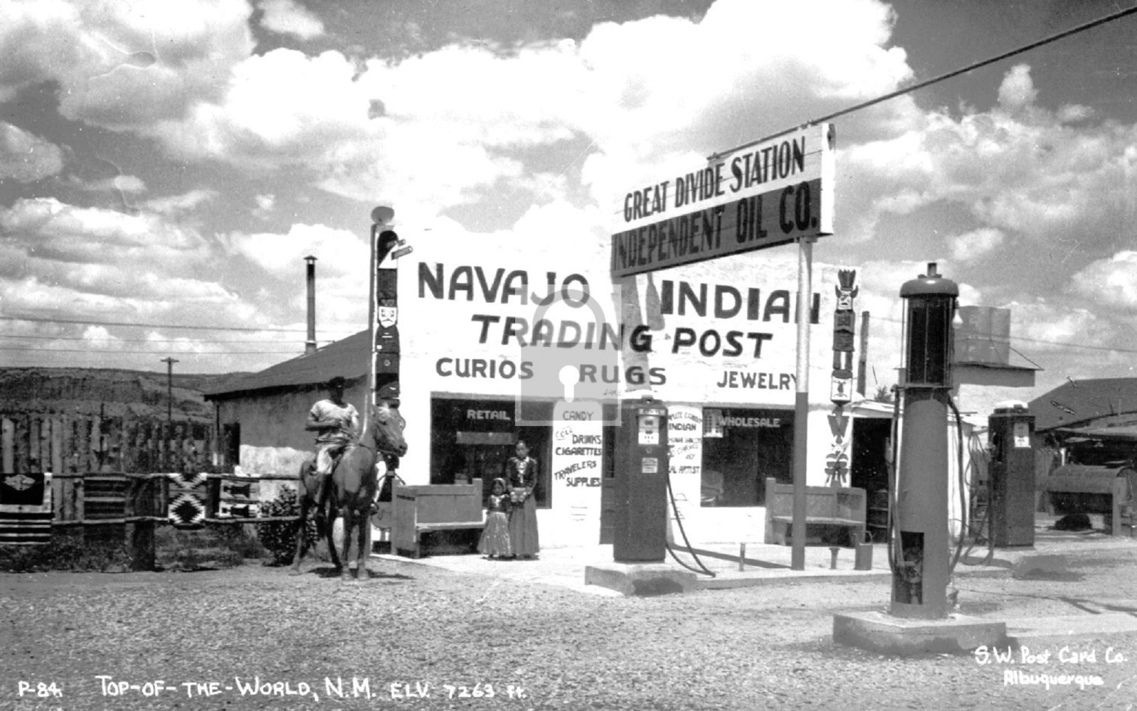 Navajo Indian Trading Post Gas Station Top Of The World New Mexico NM – Reprint