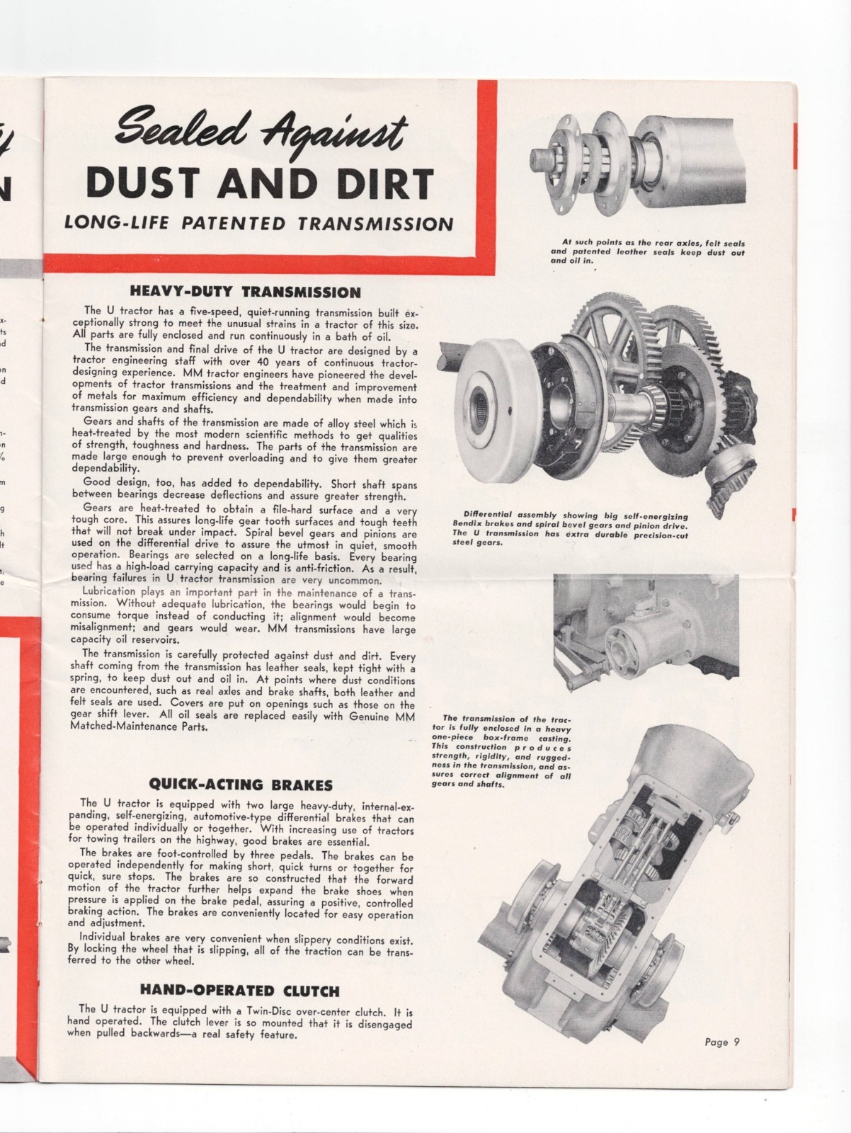 MINNEAPOLIS-MOLINE VISIONLINED “U” TRACTORS 24 PAGE BROCHURE