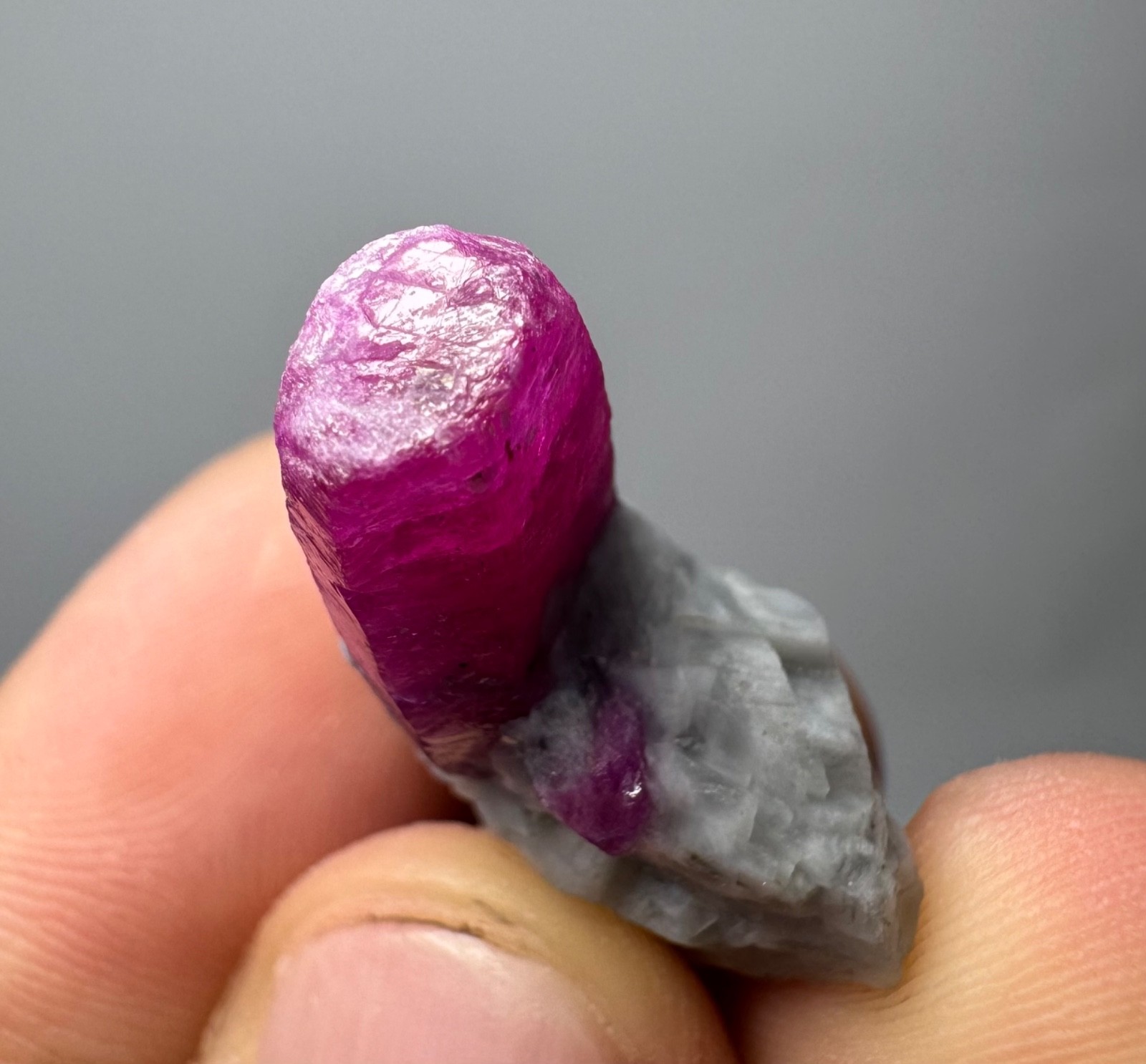 42 Ct Natural Ruby Crystal On Matrix From Jegdalak Afghanistan