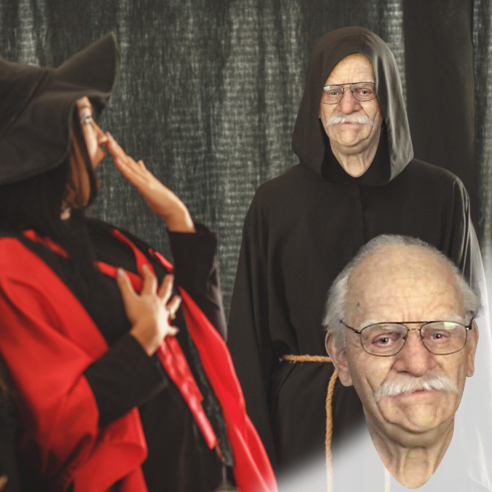 simulation Old man Face Mask Realistic Party Masquerade Cosplay latex Bald xmas