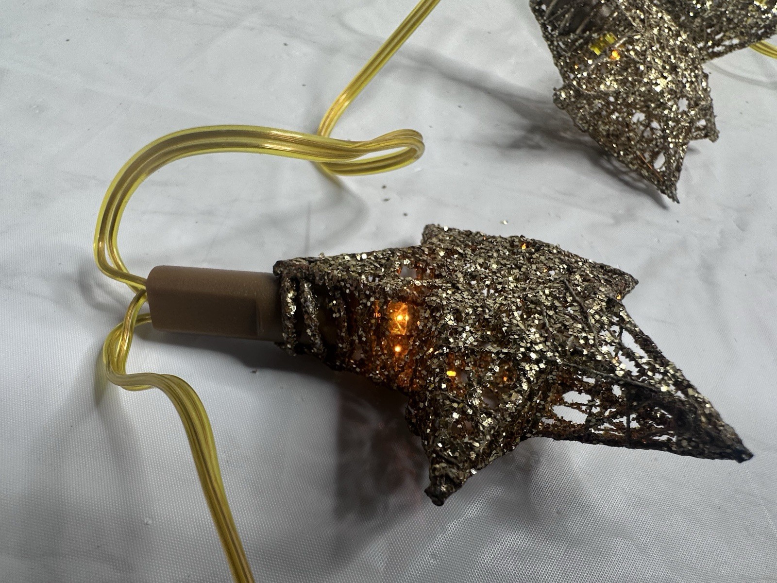 St. Nicholas Square String Lights Star Set Of 10 Christmas Village Accessory