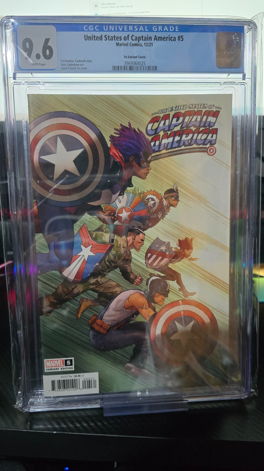 UNITED STATES CAPTAIN AMERICA #5 1:25 YU VARIANT CGC 9.6 CHEAP!