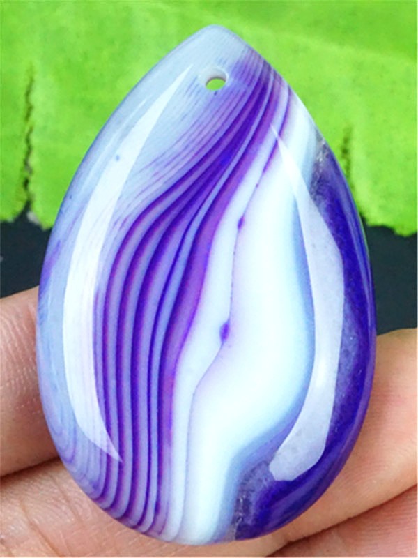 GV36450 46x30x7mm Purple/white Druzy Geode Agate Teardrop Pendant Bead