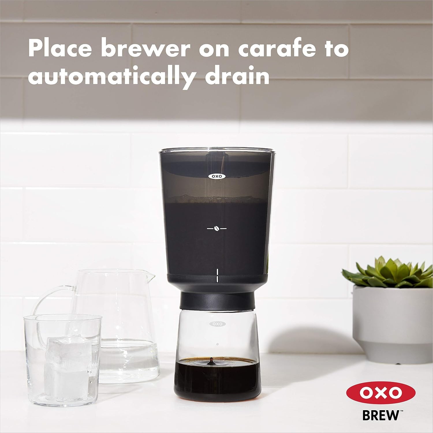 Brew Compact Cold Brew Coffee Maker, 24oz, Iced Coffee