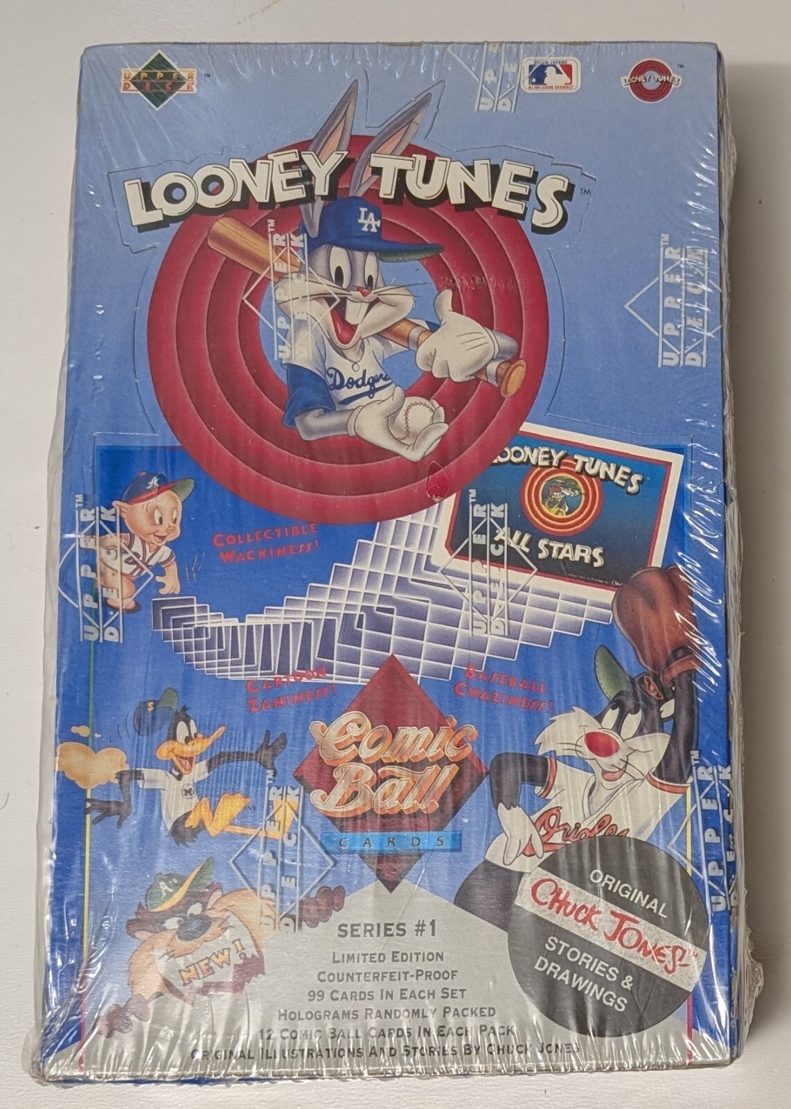 1990 Upper Deck Looney Tunes Comic Ball Series 1 Baseball Card Sealed Box