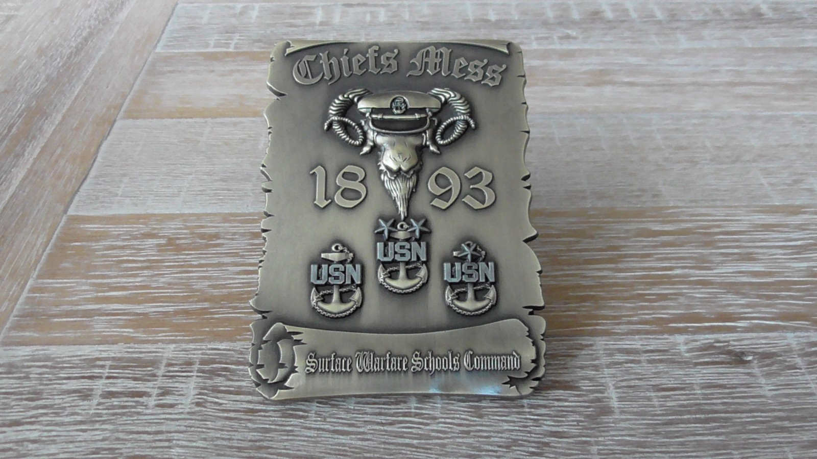 USN Surface Warfare Schools Command CPO Creed Challenge Coin #E26