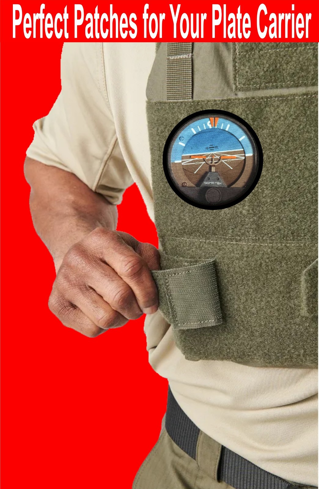 Airplane Artificial Horizon Morale Patch Tactical Military Army Badge