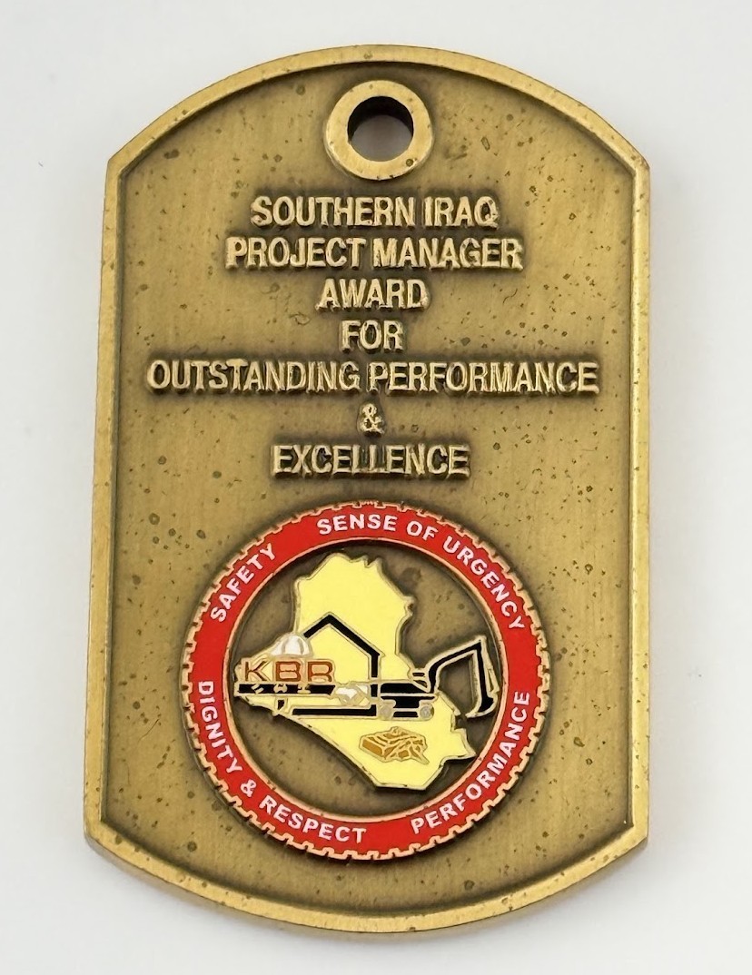 KBR Kellogg Brown & Root Oilfield Management Military Contractor Challenge Coin
