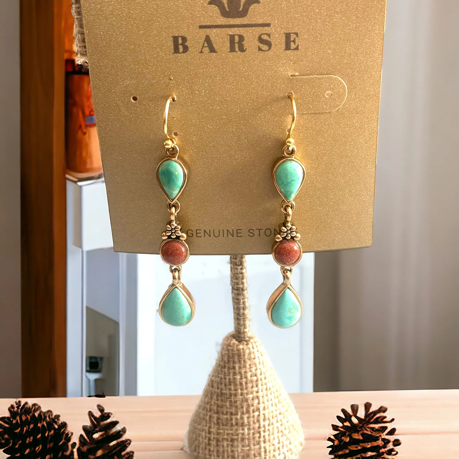 Barcelona Linear Turquoise Earrings