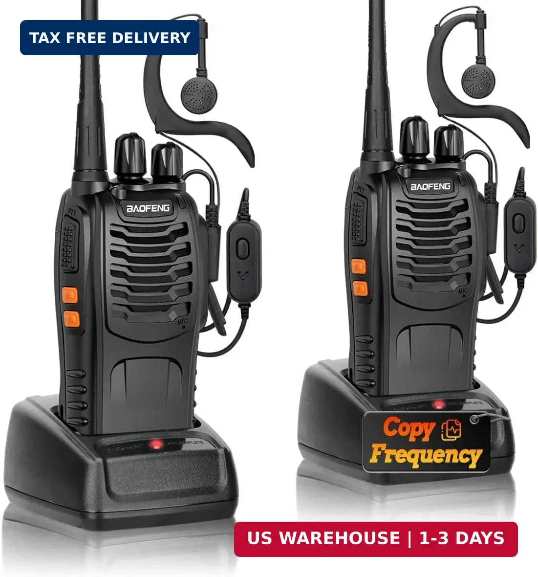 BAOFENG Walkie Talkies Long Range for Adults，radios Rechargeable walkie talkies