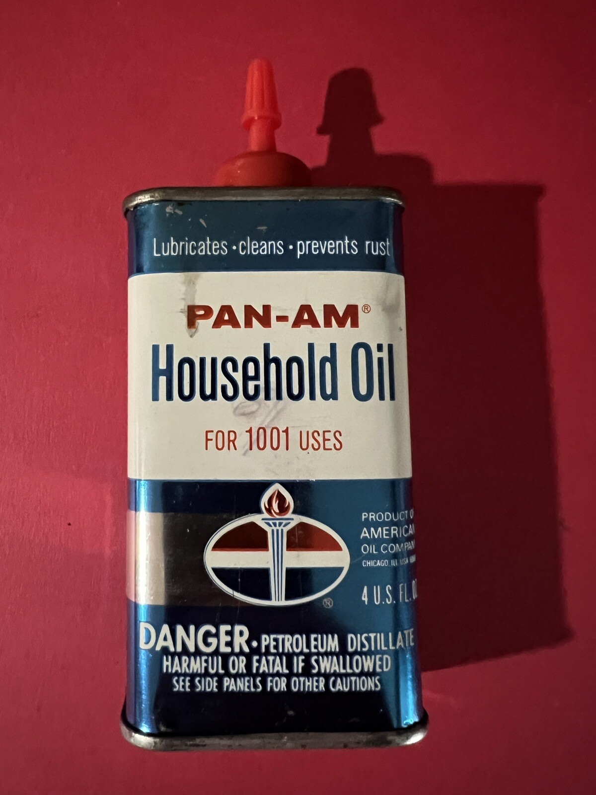 Vintage Pan-Am Household Oil 4 Fluid Ounces