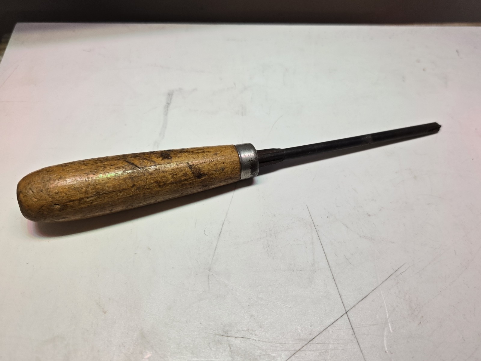 Vintage Footprint Sheffield England Phillips Screwdriver Wood Handle Antique