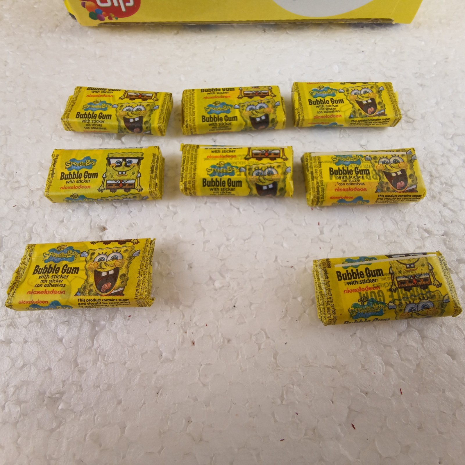 SpongeBob Bubble Gum Stickers 8x 2011 Nickelodeon BIP Expired NO BOX!