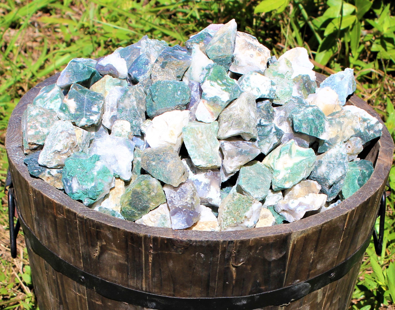 1 Single Natural Rough Tree Agate (Stone Mineral Specimen Raw Rock)