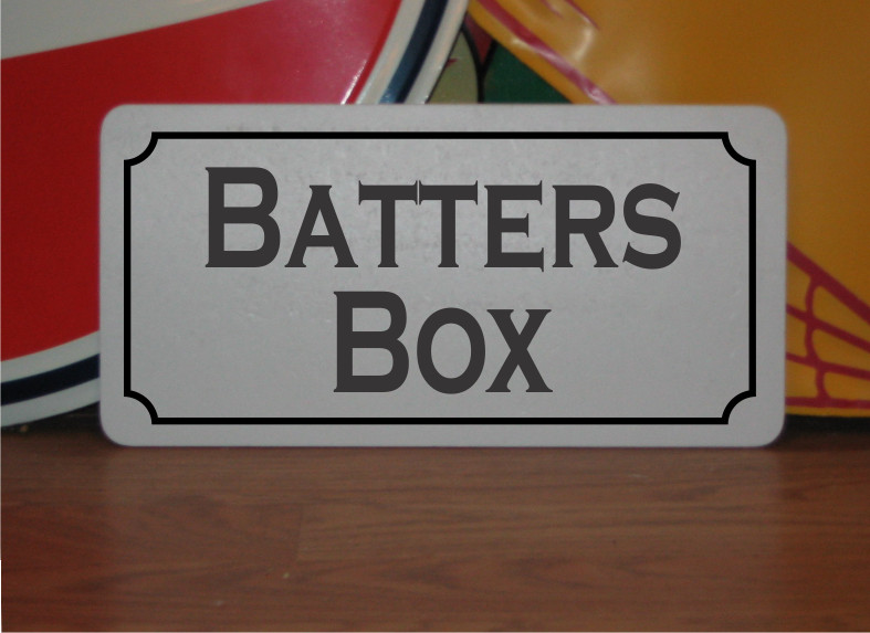 Batters Box Metal Sign