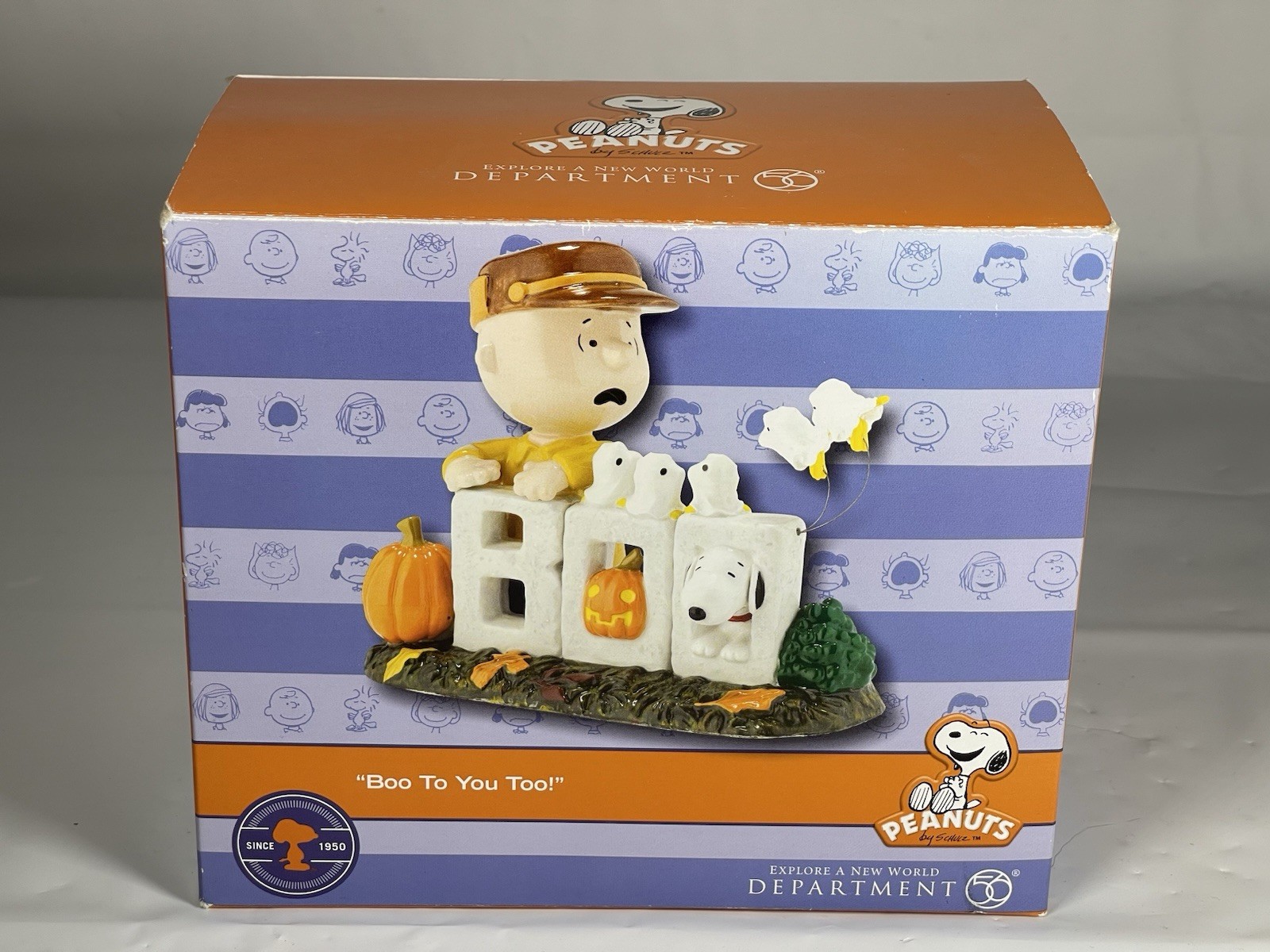Department 56 Peanuts Boo to You Too Figurine Charlie Brown Snoopy Halloween