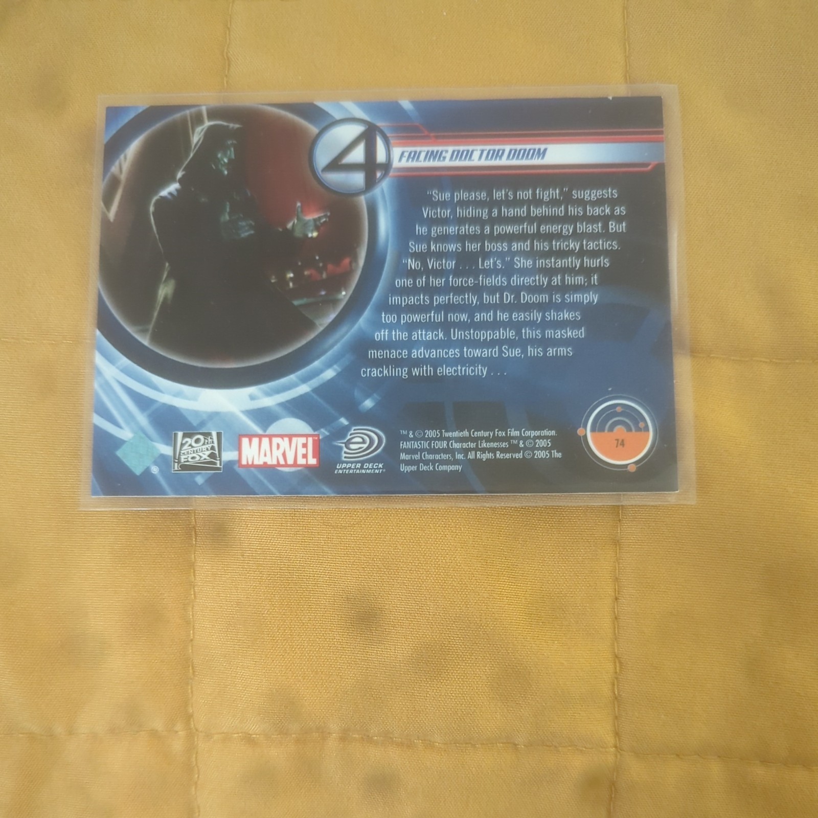 2005 Upper Deck Entertainment Marvel Fantastic 4 Facing Doctor Doom #74