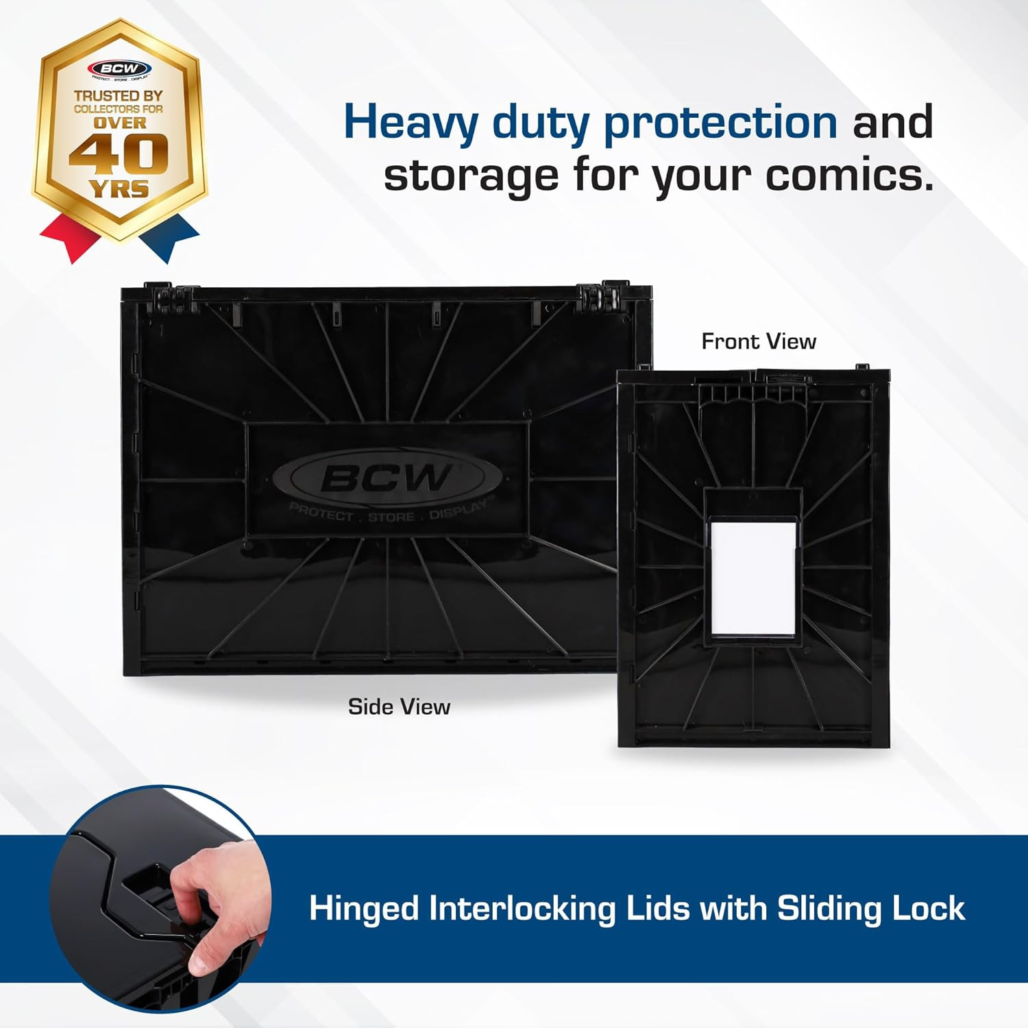 BCW Graded Certified Comic Book Storage Plastic Bin Stackable Boxes