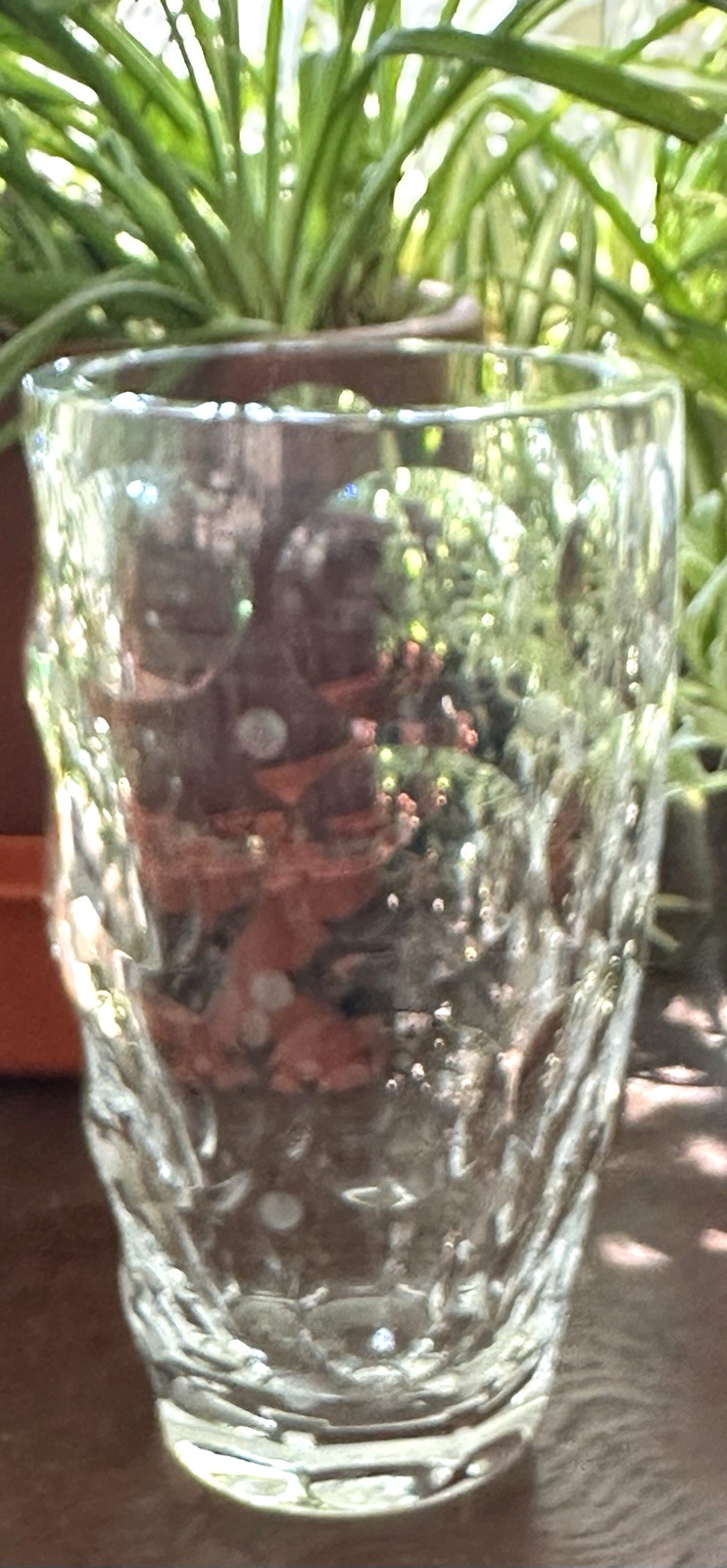Peill Putzler Germany MCM Crystal VASE Great Optics Etched Dots Concave Circles