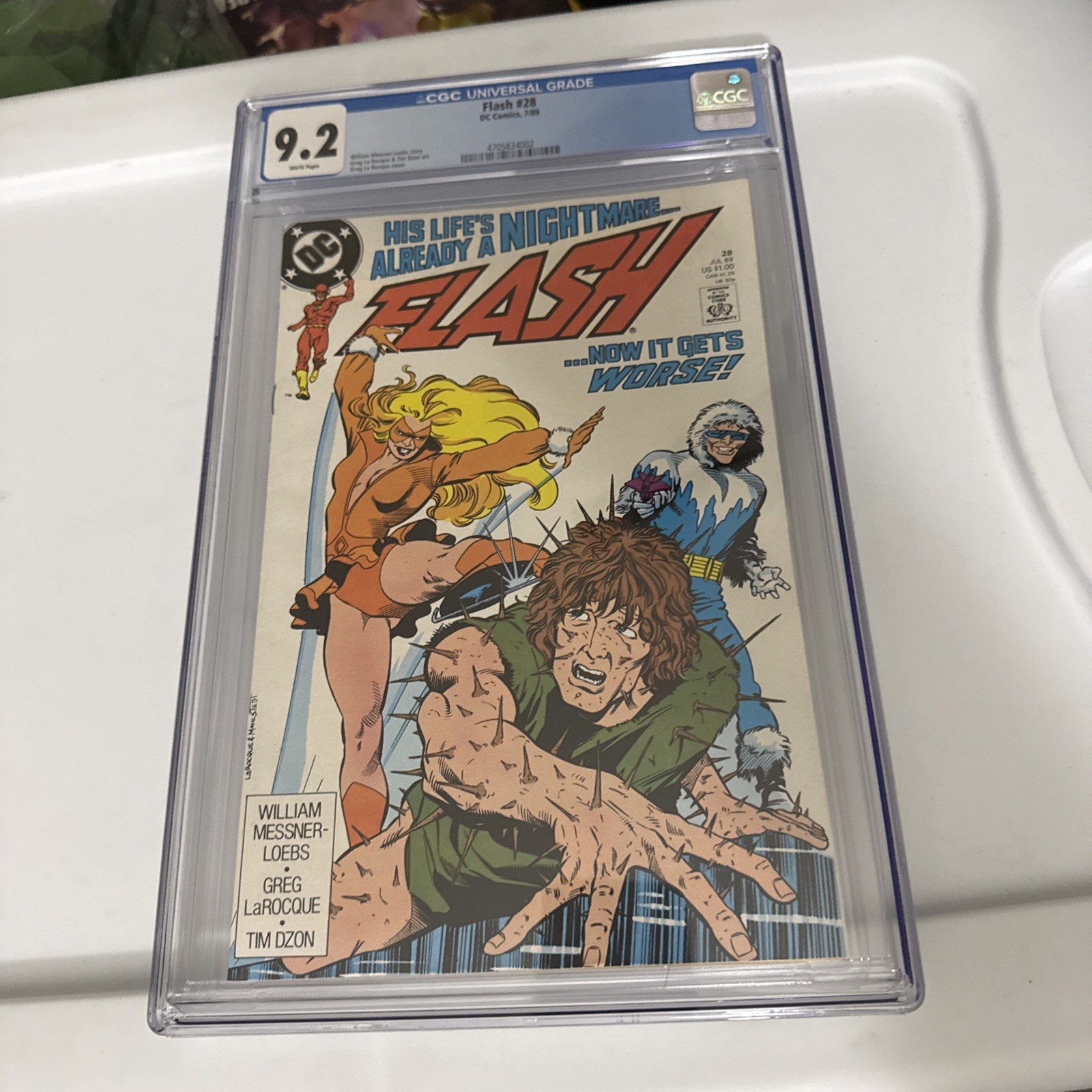 THE FLASH #28 Wally West DC Comics (2nd Series 1987) 1989 CGC 9.2