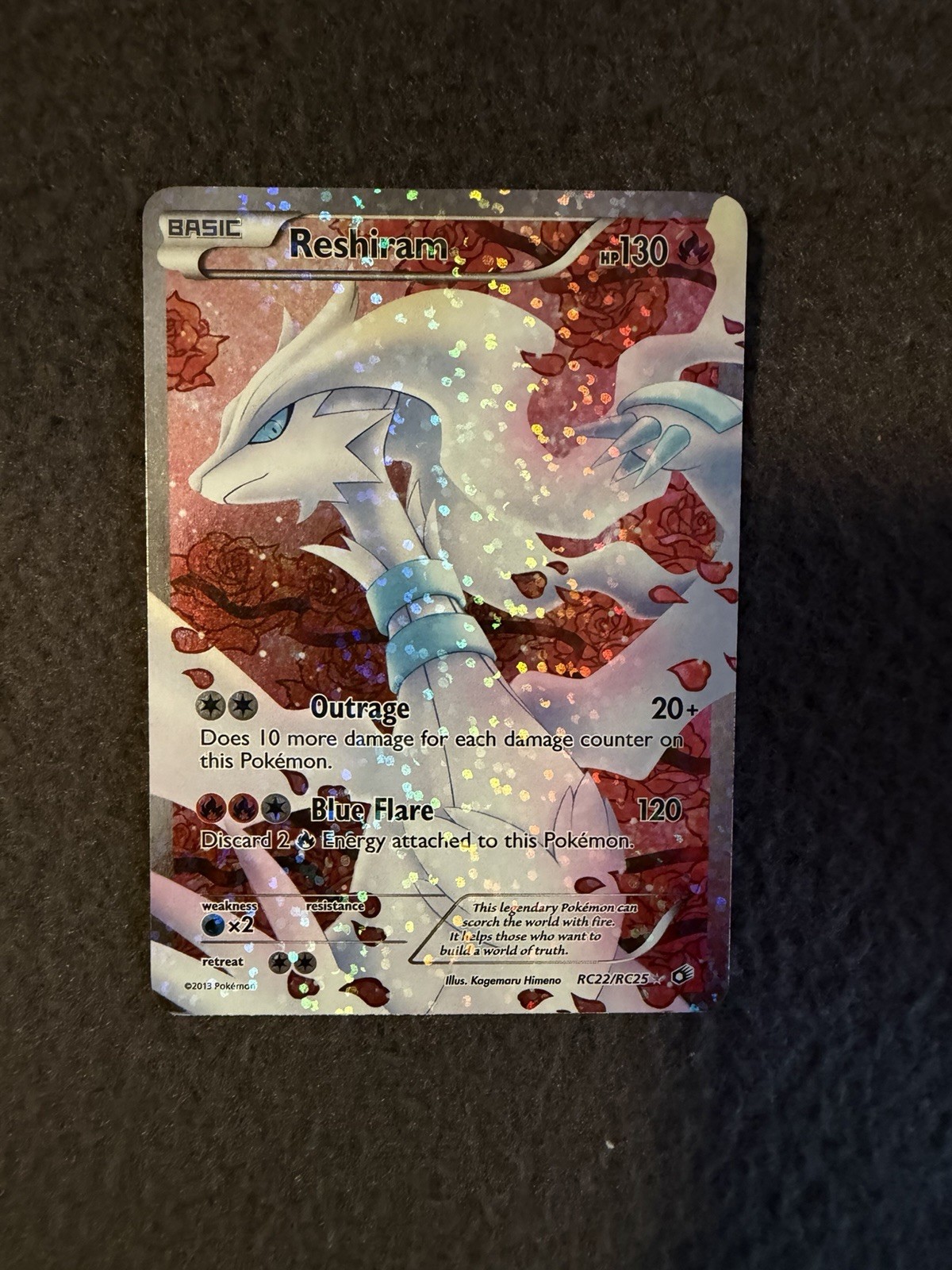 Reshiram RC22/RC25 Legendary Treasures: Radiant Collection Holo Full Art