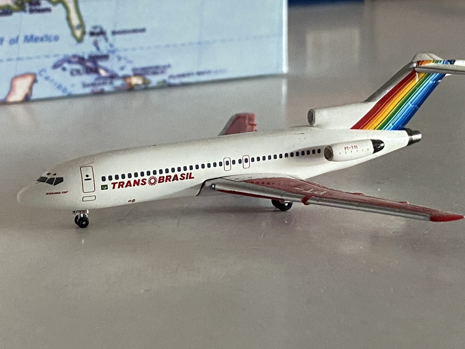 Aeroclassics TransBrasil Boeing 727-100 1:400 PT-TYI ACPTTYI Red Colors