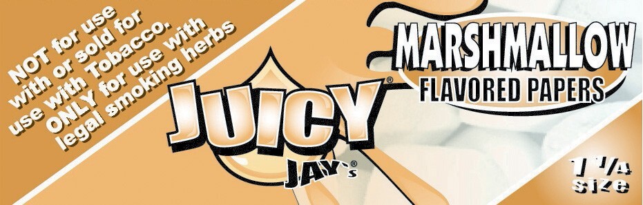 Juicy Jay’s 1 1/4 Rolling Papers Marshmallow Flavored Jays USA SHPD Best Price!