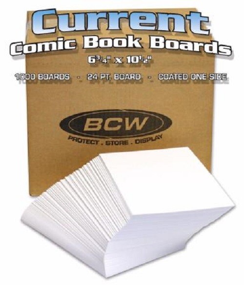1000 BCW Current Comic Backing Boards Precision Cut 6 3/4 x 10 1/2 Acid Free NEW