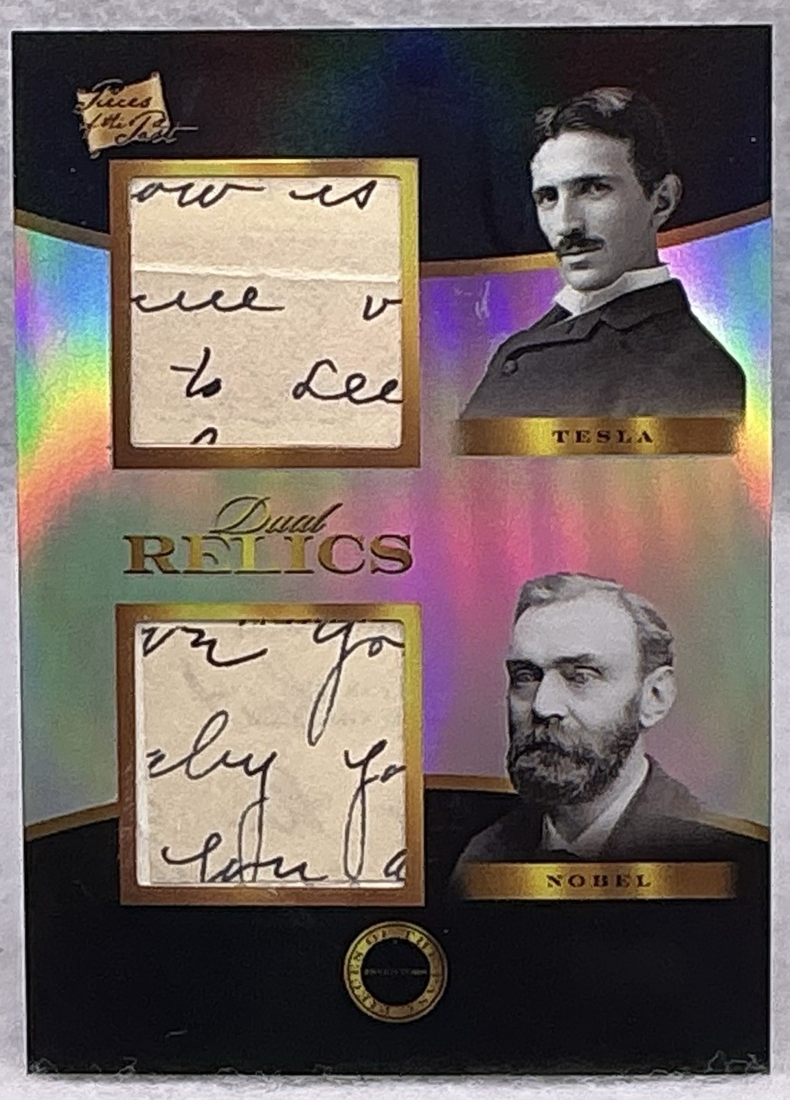 2025 Pieces Of The Past Inventors Edition Tesla/Nobel Handwritten Document Relic