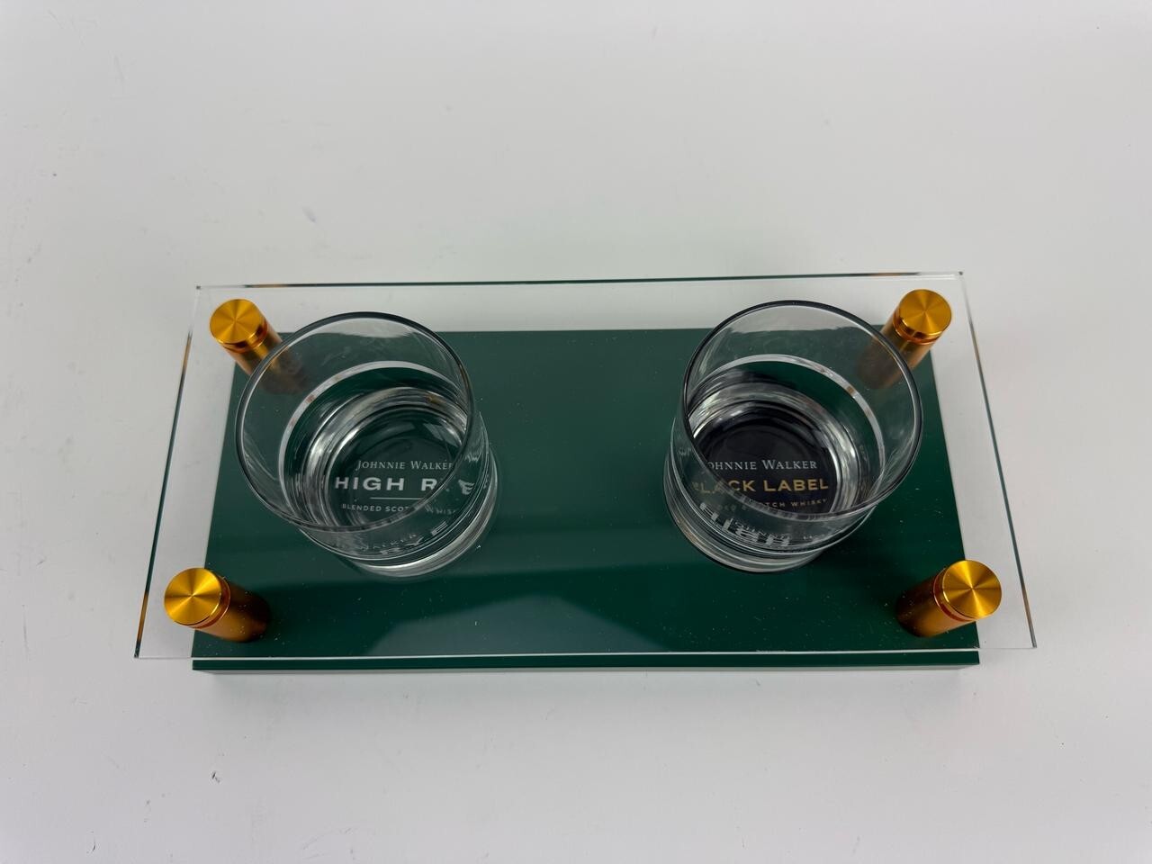 Johnny Walker High Rye Acrylic Tray Flight With 2 Glasses Promo