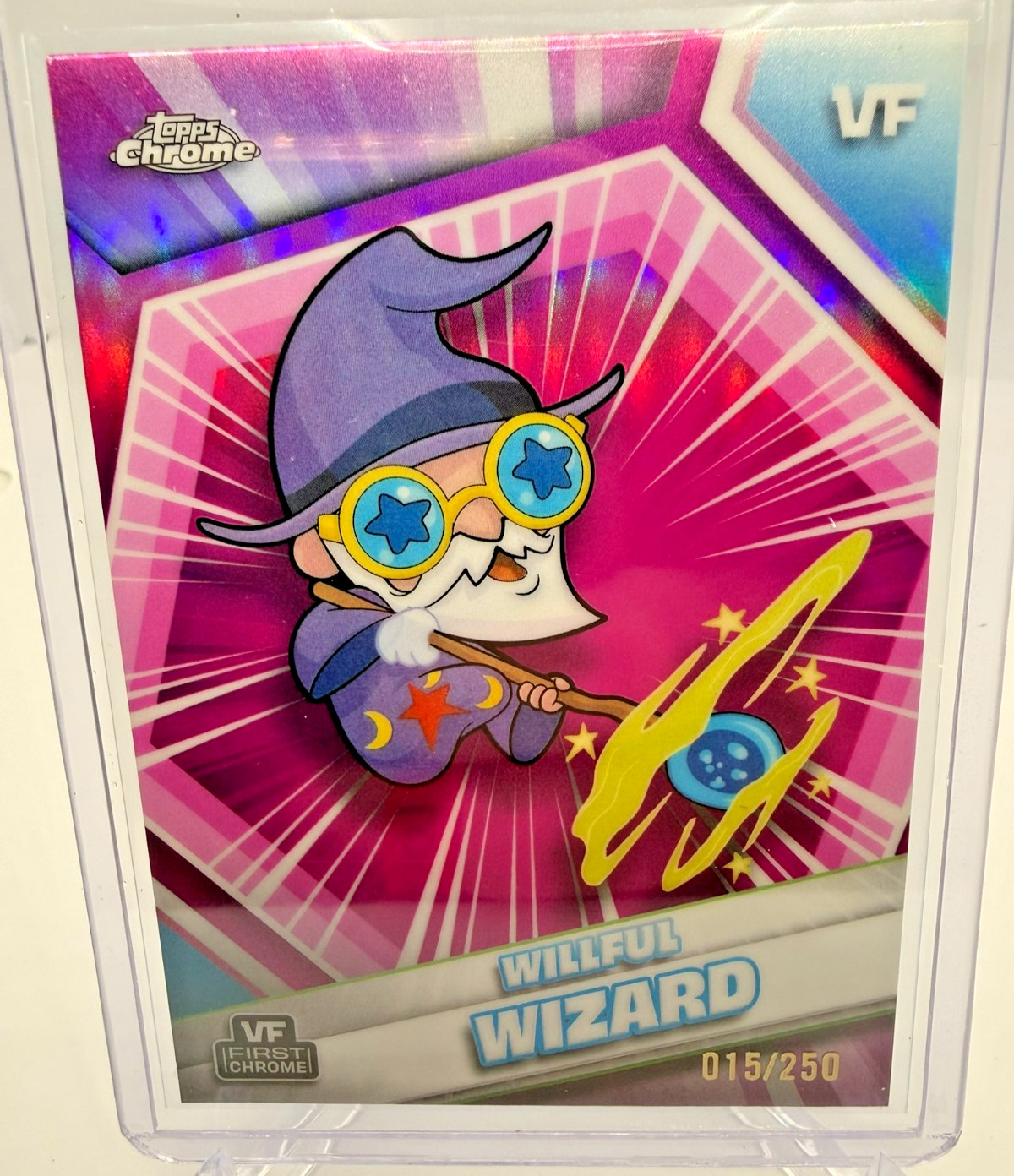 2026 Topps Chrome VeeFriends Willful Wizard Pink Refractor /250