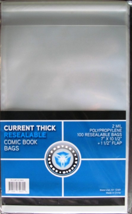 (1000) CSP COMIC BOOK CURRENT RESEALABLE THICK BAGS & ACID FREE BACKING BOARDS