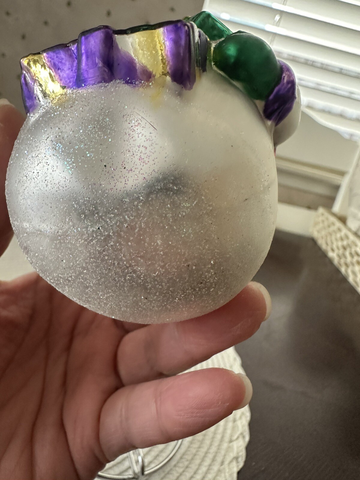 Blown Glass Snowman Bearing Gifts Christmas Ornament 5” North Pole Trading Co