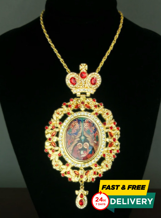 Orthodox Pectoral Cross Church Crucifix Priest Bishop Pendant Ritual Religious