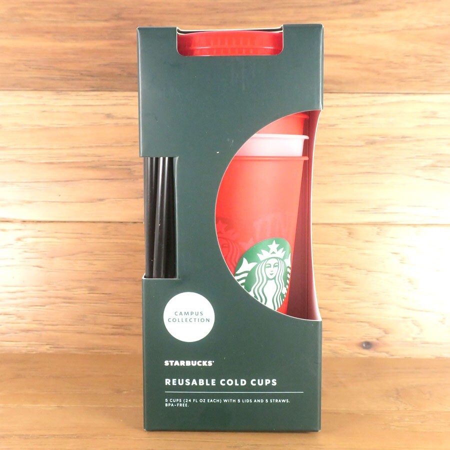 Starbucks 24 fl oz, Campus Collection, UNLV, 5 Reusable Cold Cups, See Photos