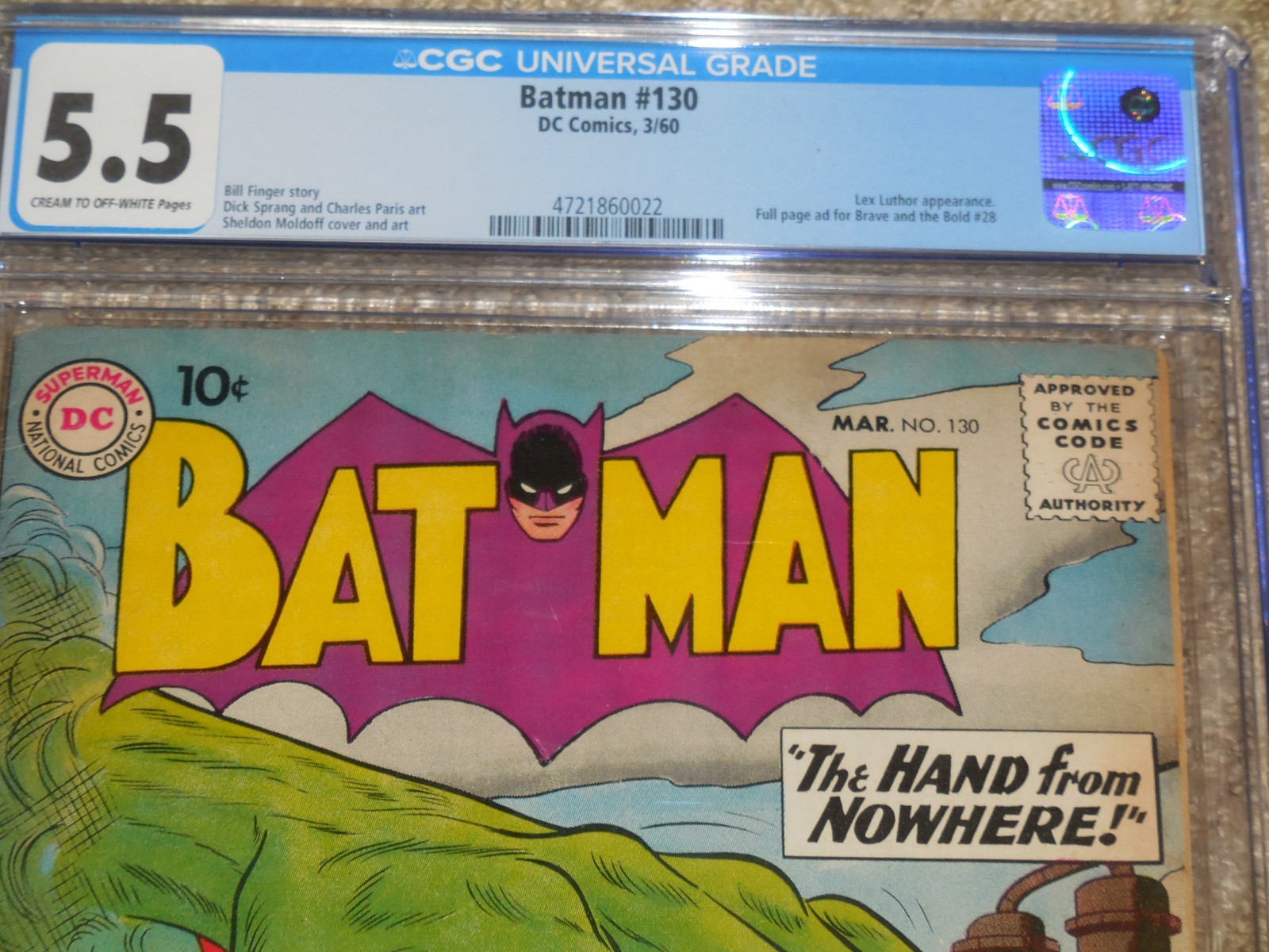 1960 DC Batman #130 CGC 5.5 Fine-