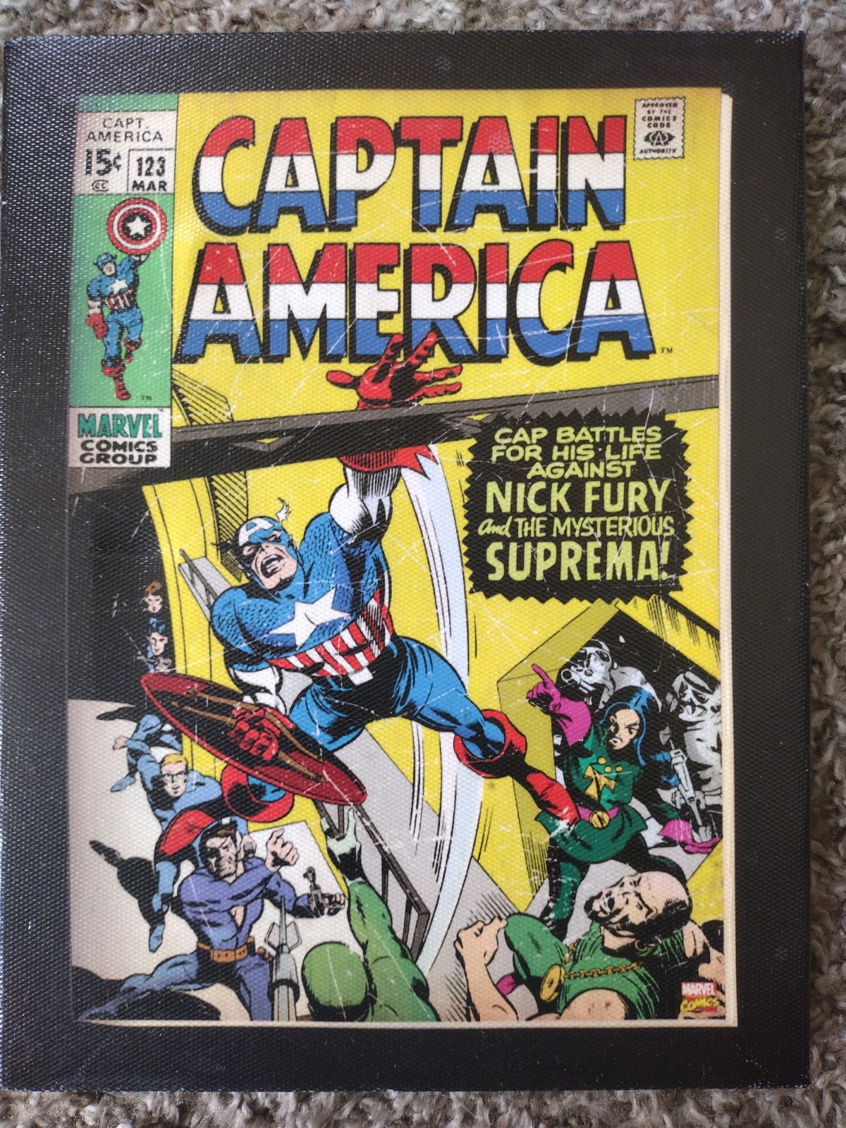 3 Piece Marvel Hulk, Capt America, Iron Man 6.5″ x 8.5″ Canvas Wall Art lot