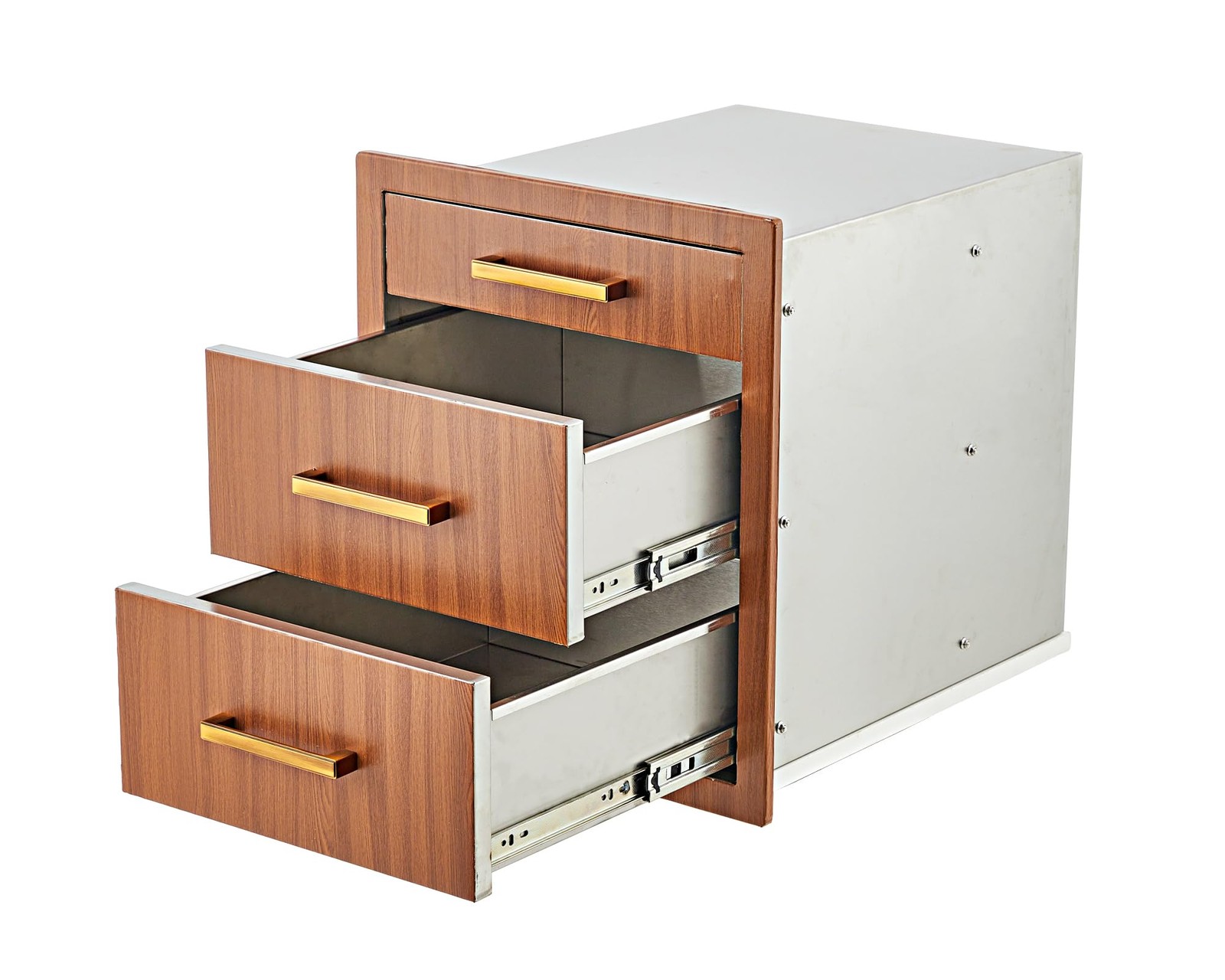 Garvee Outdoor Kitchen Drawers 17 W X 20 H X 20 D Flush Mount Triple Bbq