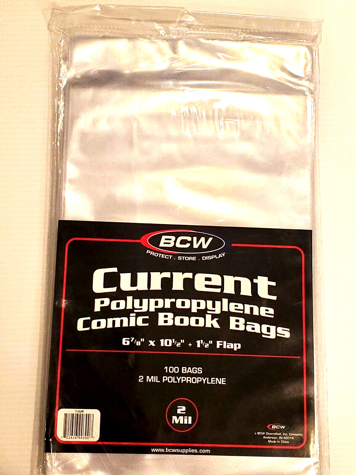 BCW Current / Modern Comic Book Bags 100 2 Mil Bags / Sleeves – Supplies