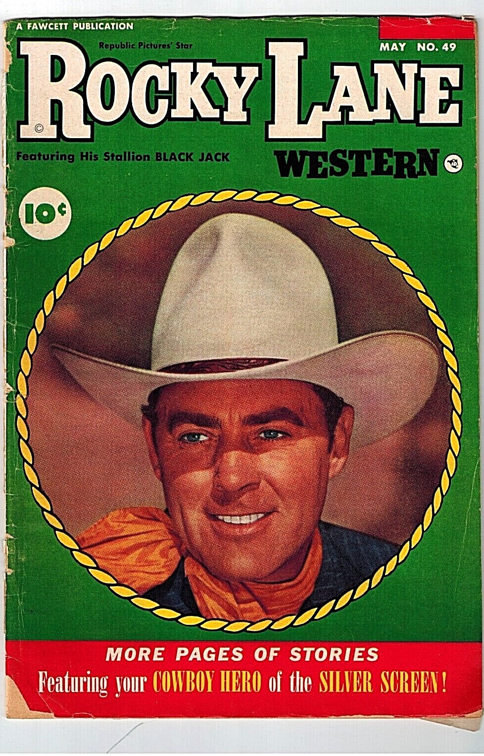 Rocky Lane # 49 Western Poor condition Photo Cover Good Reader copy